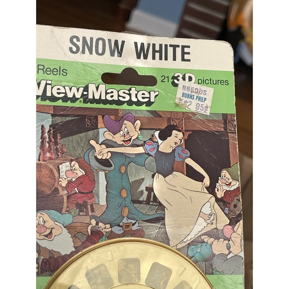 Disney #3002 Snow‎ White 7 Dwarfs Cartoon Movie view-master Reels Pack Open Box